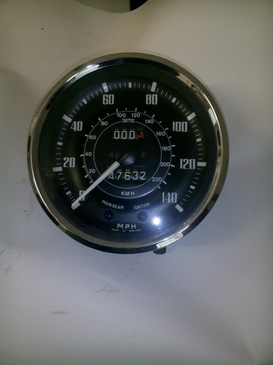 A very rare kmh marked Dart speedometer